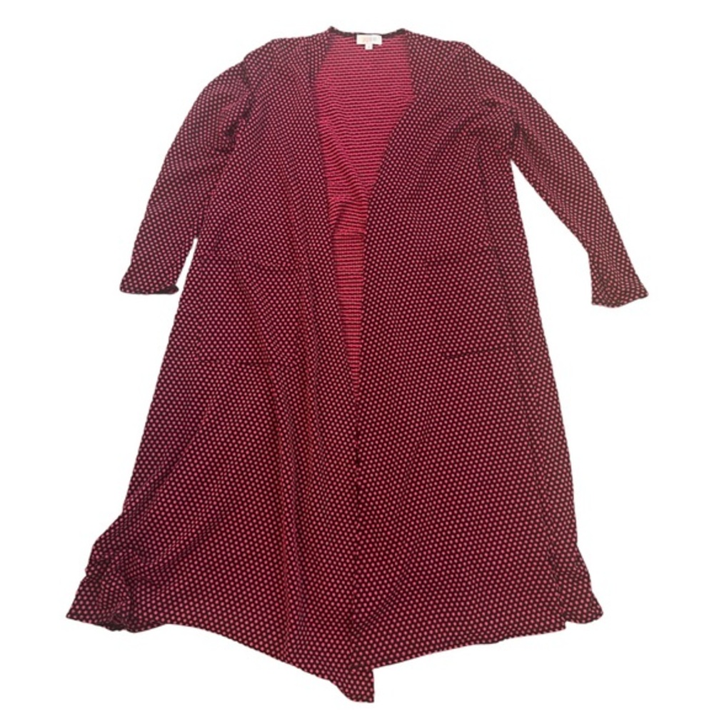 Long Pink and Black cardigan size M